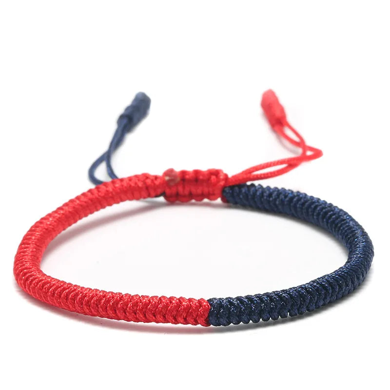 Multicolored Thread Bracelet, Tibetan Buddhism, Love, Lucky Charm, Tibetan Bracelets and Bangles for Women and Men, Handmade Knotted Rope