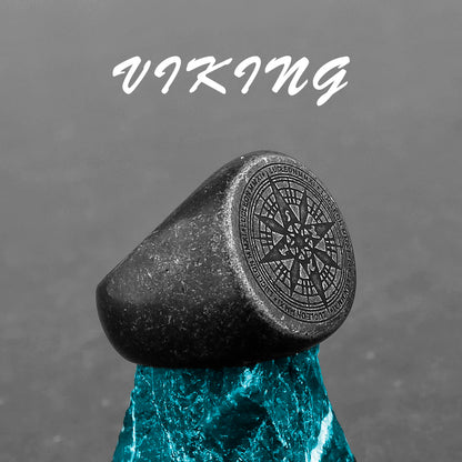 Nordic Viking Edelstahl Ring Anker Kompass Baum des Lebens Viking Rune Wolf Männer und Frauen Ring Schmuck Fabrik Großhandel