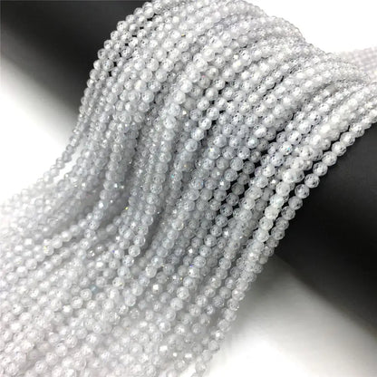 Natürliche Zirkonperlen 2, 3, 4 mm winziger Stein, lose Distanzperlen für Halskette, Armbänder, Zubehör, Schmuckherstellung, 39,9 cm Strang
