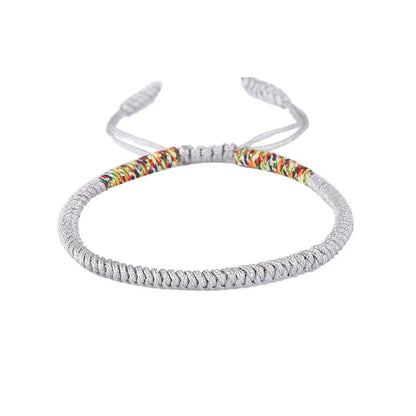 Multicolored Thread Bracelet, Tibetan Buddhism, Love, Lucky Charm, Tibetan Bracelets and Bangles for Women and Men, Handmade Knotted Rope