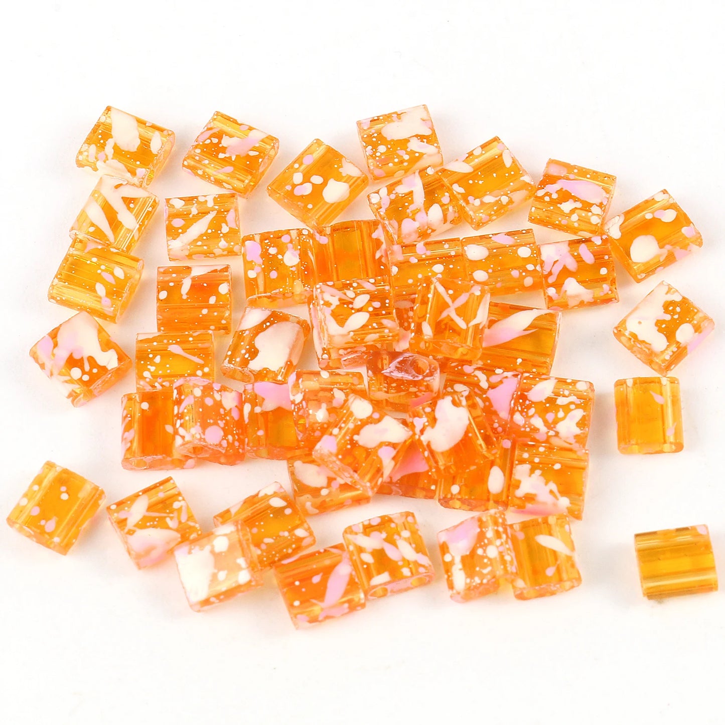 Zwei Löcher Perlen Taidian Seedbeads für Schmuck Machen DIY Armbänder Zubehör Sommer Strand Schmuck 5x5x2mm 50 teile/los