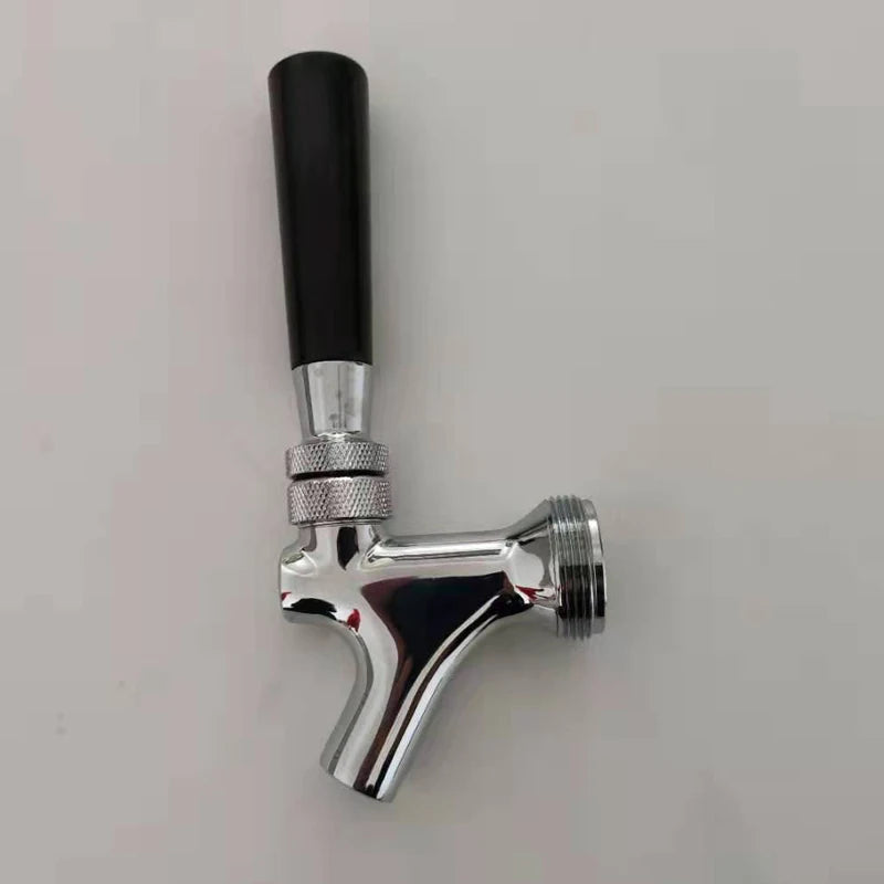 Hause Brauen Fassbier Wasserhahn Einstellbar Bier Tap Wasserhahn mit Flow Controller Chrome Plating Schaft mit Gewinde Ball Lock