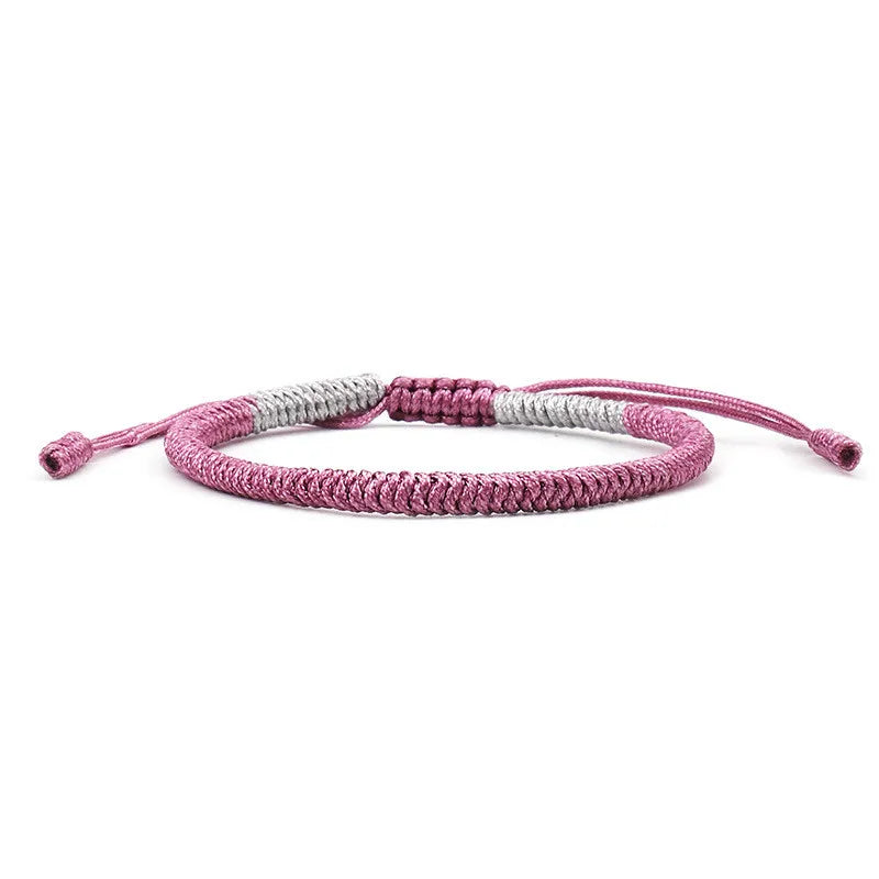 Multicolored Thread Bracelet, Tibetan Buddhism, Love, Lucky Charm, Tibetan Bracelets and Bangles for Women and Men, Handmade Knotted Rope