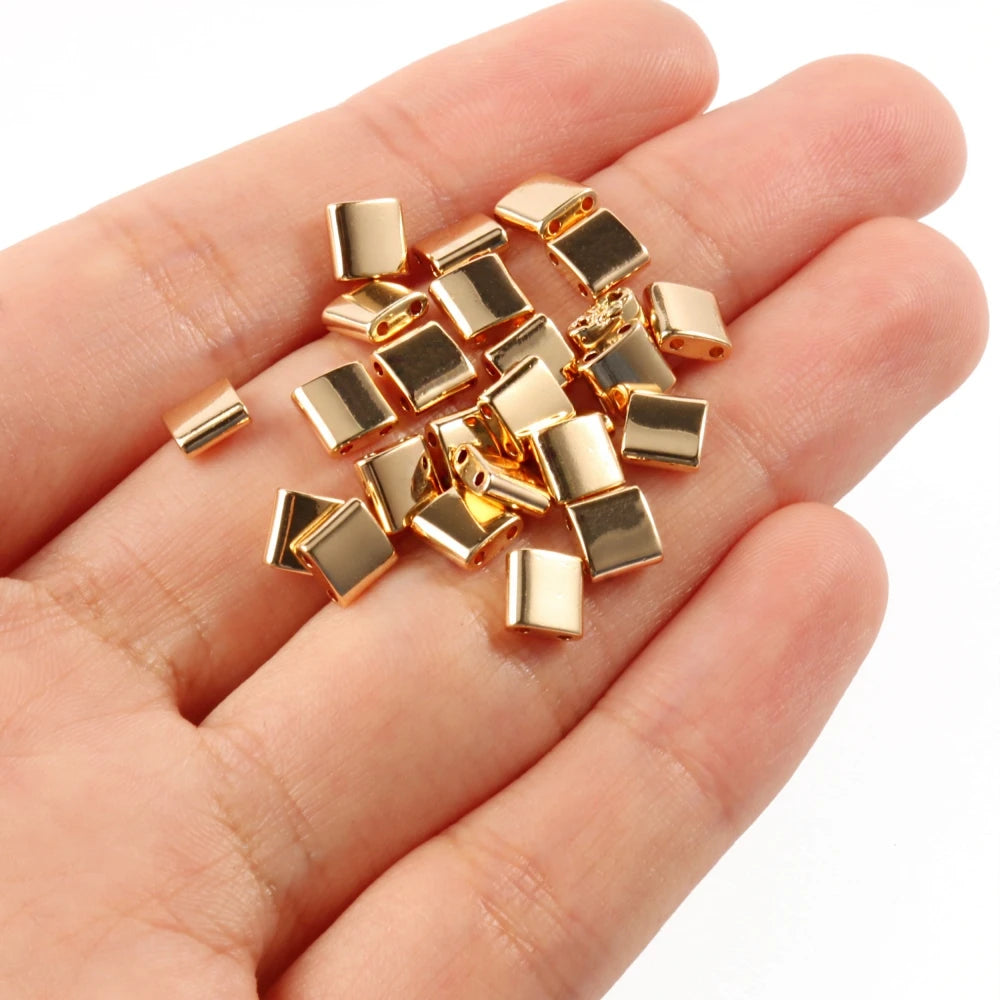 Natürliche Stein Zwei Loch Hämatit Stein Mineral Lose Spacer Perlen Für Schmuck Handgemachte Diy Armband Halskette Ohrringe Tila