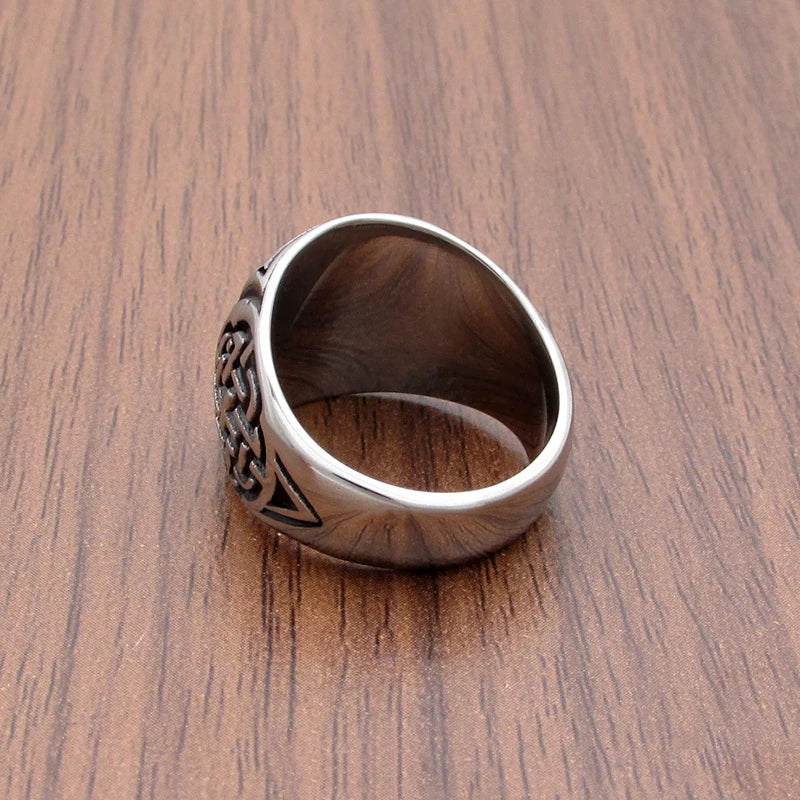 Punk Edelstahl Silber Farbe Kolovrat Slavic Symbol des Sonnenrings atember aubende Verzierung einzigartigen heidnischen Schmuck