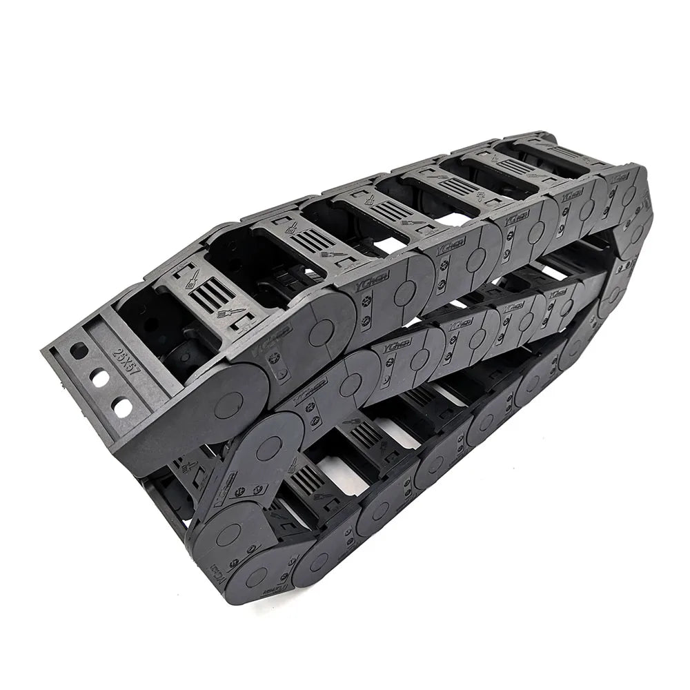 YCHEN 1 Meter 25er-Serie Schleppkette Kabelträger Kabelbrücke Typ 25X25 25X38 25X50 25X57 25X77 Übertragungsteile