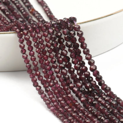 Natürlicher blauer Sandstond 2/3/4 mm facettierte lose Mineralperlen für Schmuckherstellung DIY Weihnachtsgeschenk Armbänder 15'' winziger Stein