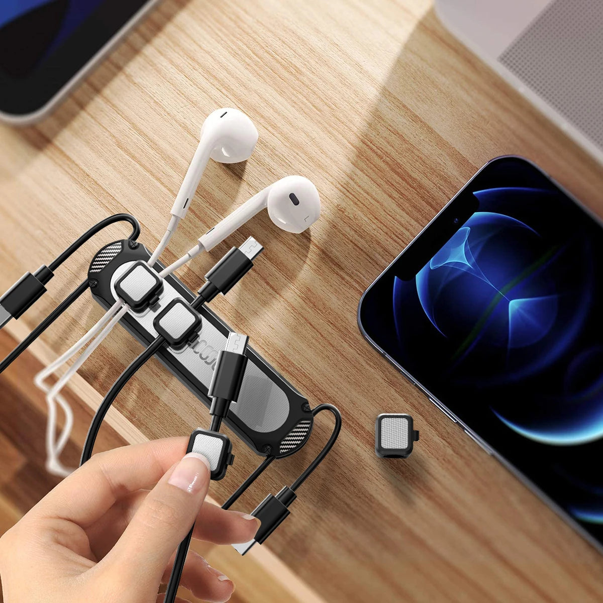 Kabel Veranstalter Kabel USB Management Magnetische Kabel Clips Draht Klemmen Power Kabel Halter für Maus Kopfhörer Tastatur Headset