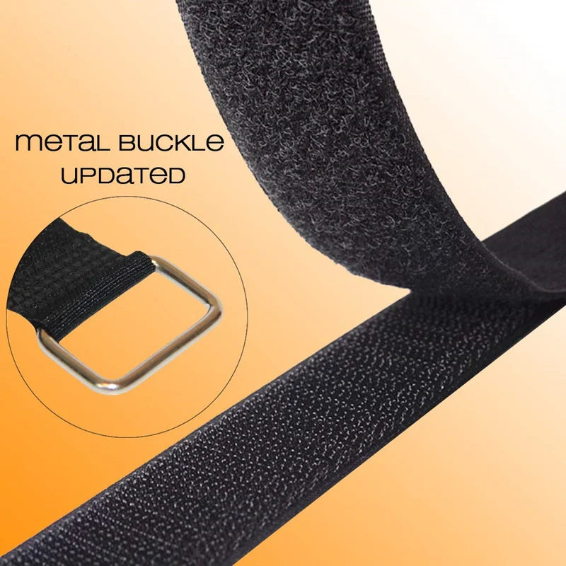 10 teile/los 2cm Breite Nylon Haken und Schleife Krawatten Unten Riemen mit Metall Schnalle Befestigungs Kabel Riemen Einstellbar Mehrweg cablt Krawatten