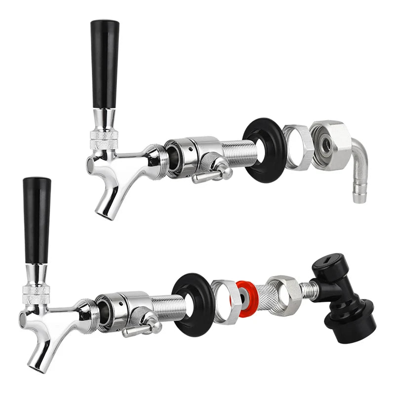 Hause Brauen Bier Tap Wasserhahn mit Flow Control Ventil, UNS Standard Fassbier Wasserhähne Einstellbare Fass Spender Ball Lock Trennen Kit