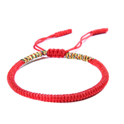 Multicolored Thread Bracelet, Tibetan Buddhism, Love, Lucky Charm, Tibetan Bracelets and Bangles for Women and Men, Handmade Knotted Rope