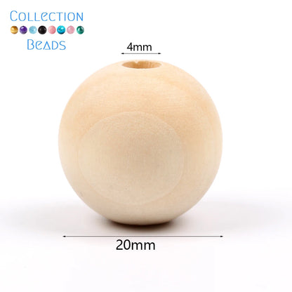 4-50mm 1-1000 Stück natürliche Holzperlen runde Abstandshalter Holzperle bleifreie Kugeln Charms DIY für Schmuckherstellung handgefertigte Accessoires