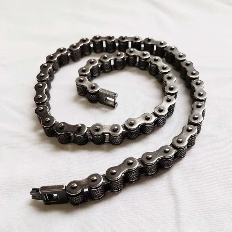 Retro Schwere Bürste Edelstahl Motorrad Kette Armband 11/13 MM Breite Herren Frauen Bike Biker Armbänder Hip-Hop Schmuck 19-23 cm