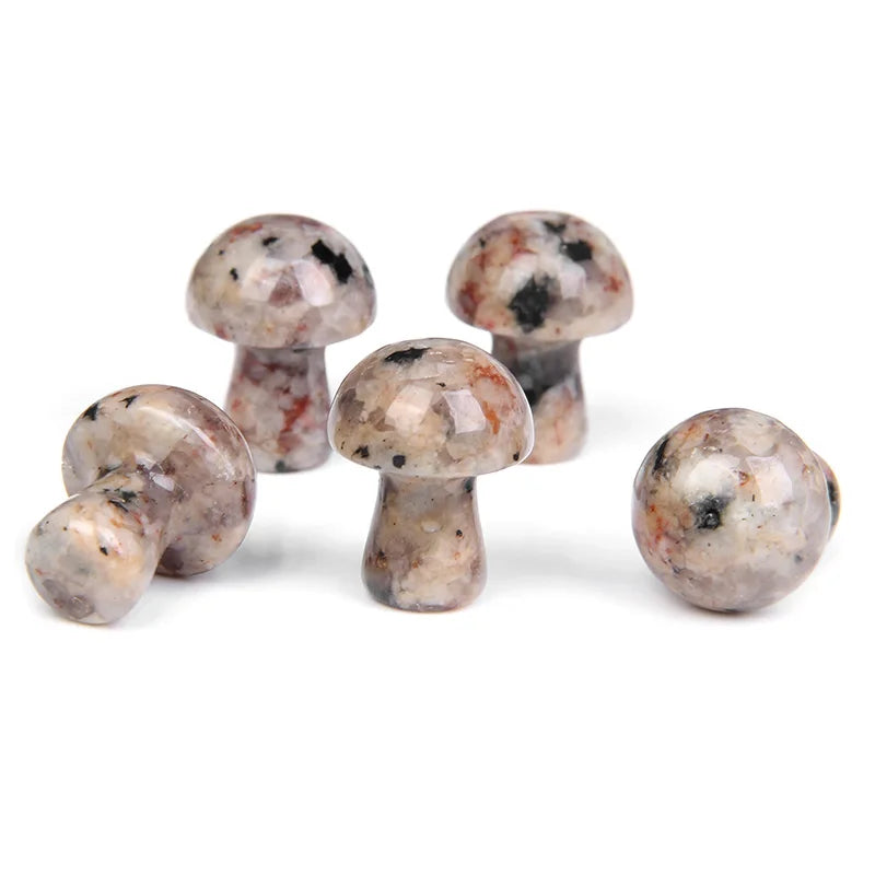5 stücke Naturstein Pilz Figur Kristall Amethyst geschnitzt Handwerk Dekoration Wohnkultur Ornament Weihnachts geschenk 15x20mm