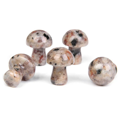 5 stücke Naturstein Pilz Figur Kristall Amethyst geschnitzt Handwerk Dekoration Wohnkultur Ornament Weihnachts geschenk 15x20mm