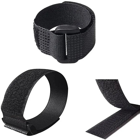 5-10 teile/los 20-200cm Länge 3cm Breiten Schwarzen Reusable Nylon Selbst Klebe Haken & Schleife kabel Krawatten Ordentlich Straps PC TV Veranstalter