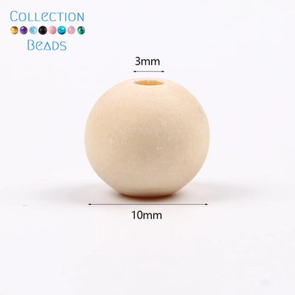 4-50mm 1-1000 Stück natürliche Holzperlen runde Abstandshalter Holzperle bleifreie Kugeln Charms DIY für Schmuckherstellung handgefertigte Accessoires