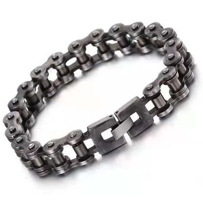 Retro Schwere Bürste Edelstahl Motorrad Kette Armband 11/13 MM Breite Herren Frauen Bike Biker Armbänder Hip-Hop Schmuck 19-23 cm