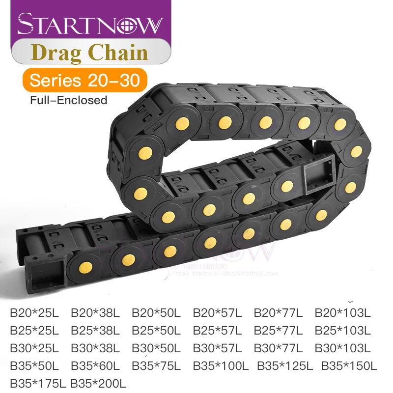 Startnow 20x57 Kunststoff Kabel Ketten Vollständig Umschlossen Drag Kette Draht Träger Mit Ende Anschlüsse Für CNC Router maschine Werkzeug Teile
