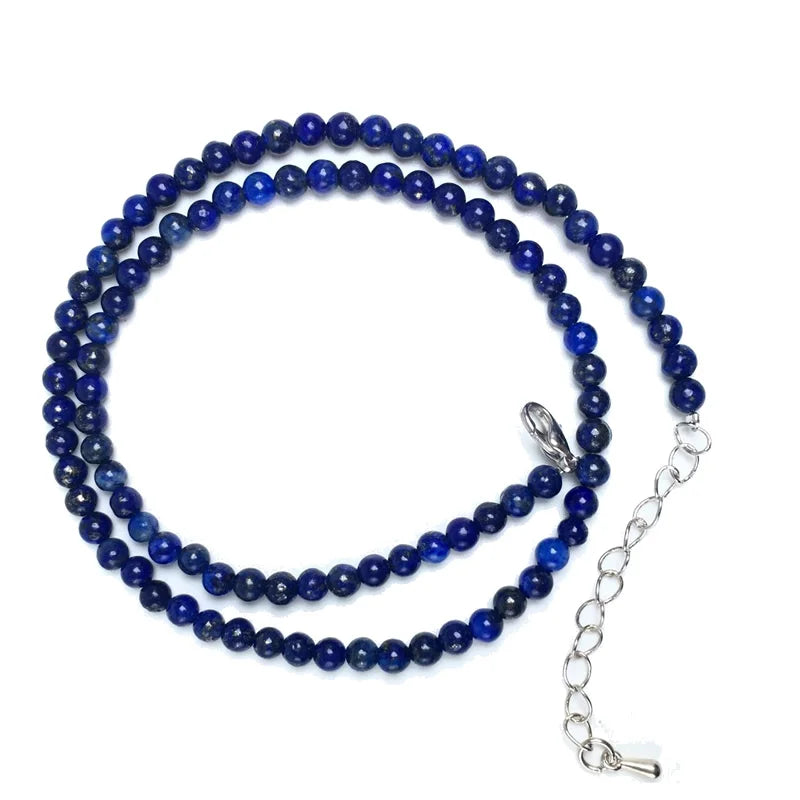 Natürliche 4mm Fluorit Amethyst Sonnenstein Apatit Quarz Perlen Halskette mehrere Farben Geschenke für Mädchen Mode Armband Halsband