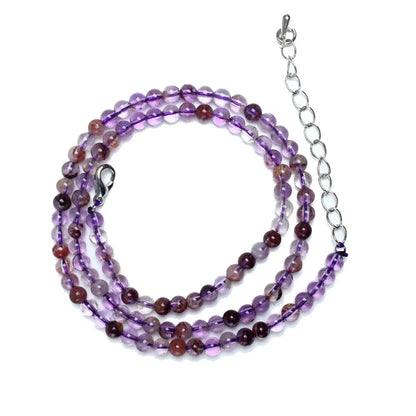 Natürliche 4mm Fluorit Amethyst Sonnenstein Apatit Quarz Perlen Halskette mehrere Farben Geschenke für Mädchen Mode Armband Halsband