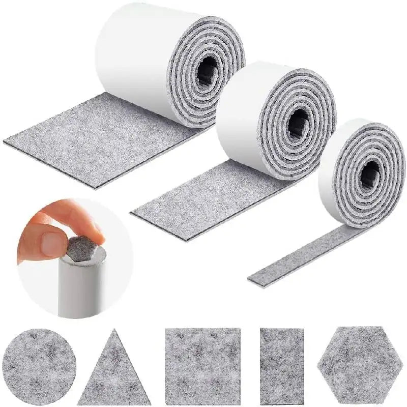 2 stücke Selbst Klebstoff Fühlte Band Polyester Filz Streifen Rolle Schwarz Möbel Filz Streifen DIY Form Schiebe Pad Band Boden protector