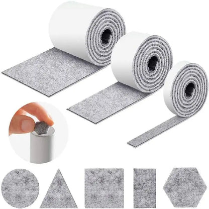2 stücke Selbst Klebstoff Fühlte Band Polyester Filz Streifen Rolle Schwarz Möbel Filz Streifen DIY Form Schiebe Pad Band Boden protector