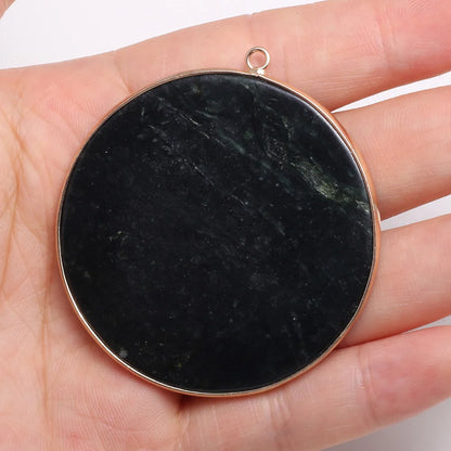 Natürliche Stein Achate Anhänger Disc Form Quarz Kristall Charms Anhänger Für DIY Schmuck Machen Halskette Zubehör Größe 50x55mm
