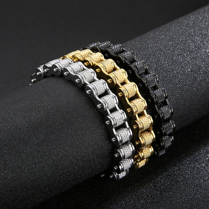 Retro Schwere Bürste Edelstahl Motorrad Kette Armband 11/13 MM Breite Herren Frauen Bike Biker Armbänder Hip-Hop Schmuck 19-23 cm