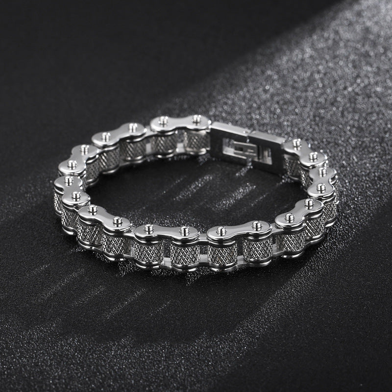 Retro Schwere Bürste Edelstahl Motorrad Kette Armband 11/13 MM Breite Herren Frauen Bike Biker Armbänder Hip-Hop Schmuck 19-23 cm