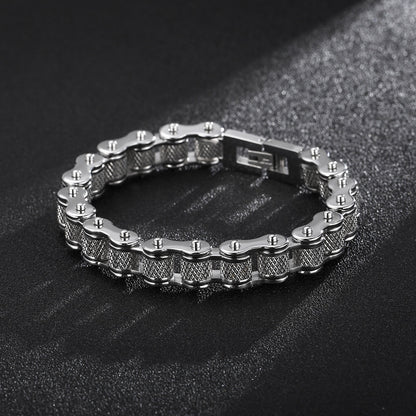Retro Schwere Bürste Edelstahl Motorrad Kette Armband 11/13 MM Breite Herren Frauen Bike Biker Armbänder Hip-Hop Schmuck 19-23 cm