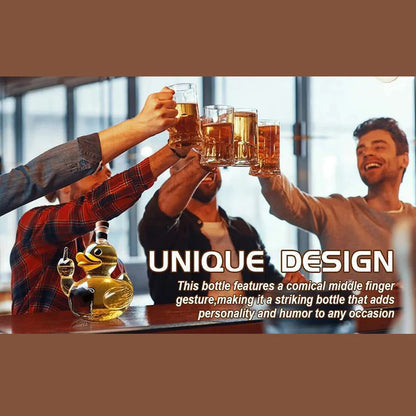 250 ml Lustige Mittelfinger Whisky Glas Dekanter Ente Schildkröte Hund 10 Unzen Glas Whisky Wein Flasche Statue Dekoration für Bar Hause