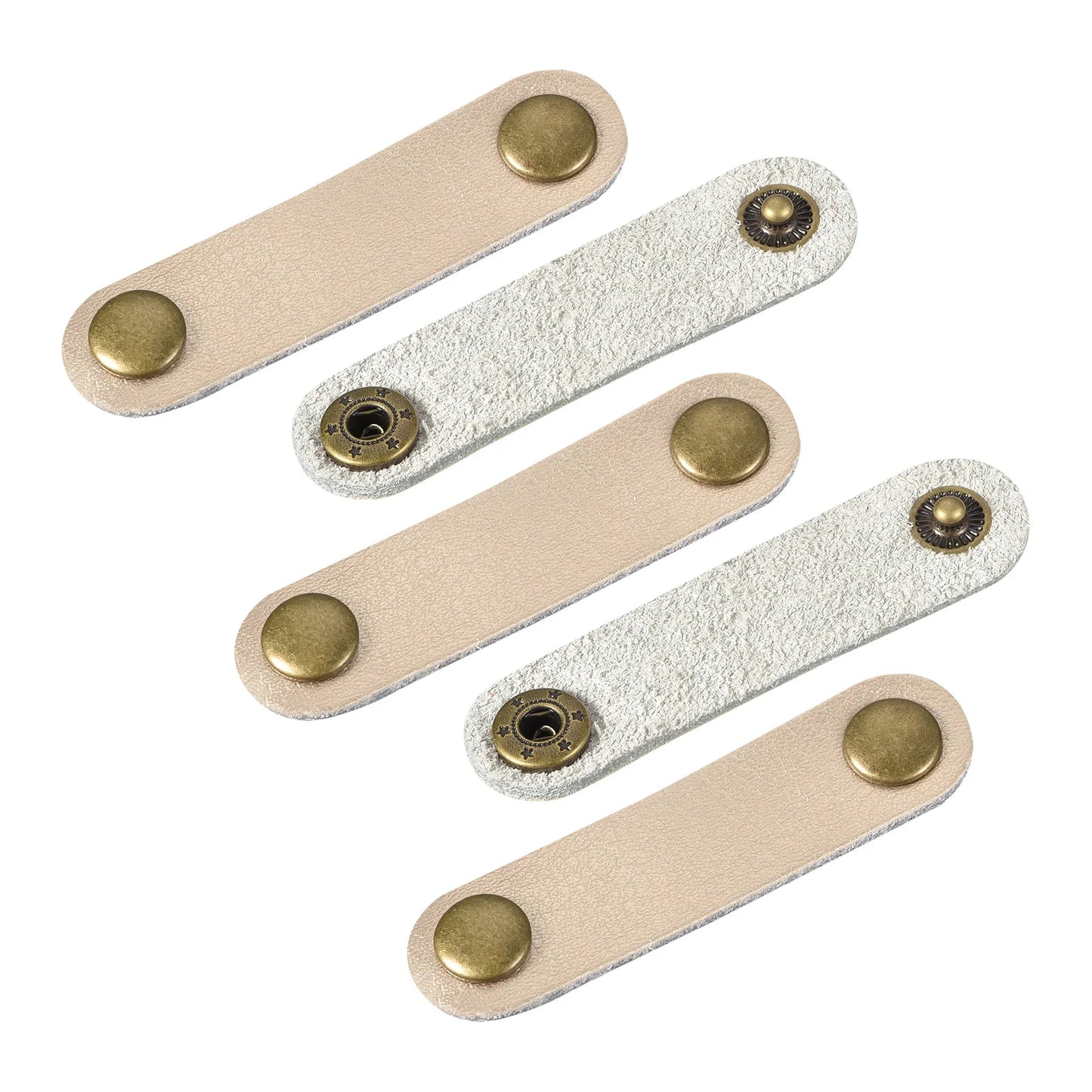 5/10 Stück Leder-Kabelbinder, Kabelbinder, Kabel-Organizer, 63 x 16 mm, tragbares Datenkabel, Leder-Clips, Kopfhörer-Kabel-Management-Halter