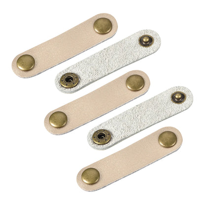 5/10 Stück Leder-Kabelbinder, Kabelbinder, Kabel-Organizer, 63 x 16 mm, tragbares Datenkabel, Leder-Clips, Kopfhörer-Kabel-Management-Halter
