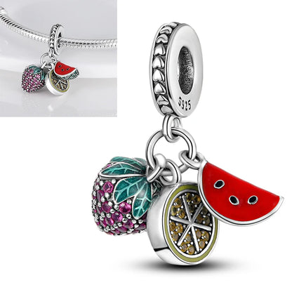 Charms aus 925er-Sterlingsilber, bunt, Sonnenblume, Hund, Jungen, Geschenkartikel, Schmetterling, Flugzeug, Erde, passend für Original-Anhänger, Schmuck, Make-up