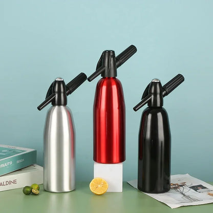 Tragbare Sprudelwasserbereiter Geschmack Soda Blaster CO2 Cocktail Blase Getränke Druckregler Barkeeper Siphon Zubehör Aluminium