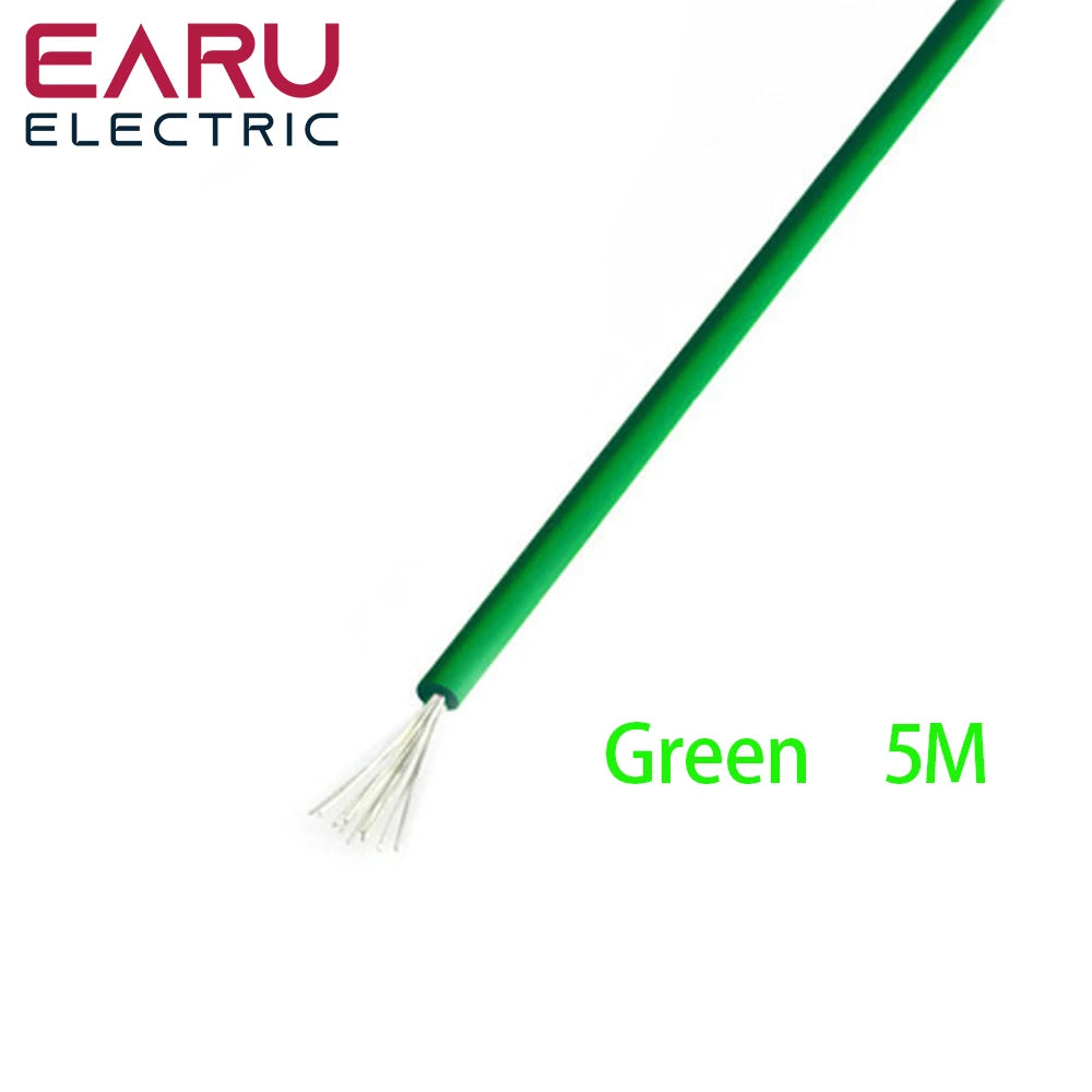 5 mt/los Hitzebeständige Weiche Elektrische Silikon Draht Kabel 8 10 12 14 16 18 20 22 24 26 28 30 AWG 5M 6 Farbe Rot Schwarz Blau