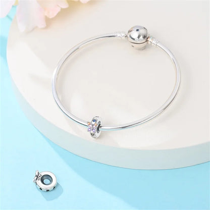 Glänzende Schmetterlingsanhänger aus 925er-Sterlingsilber mit flatternder Dunkelheit, passend für DIY-Armbänder, Halsketten, romantisches Geschenk, Paarung
