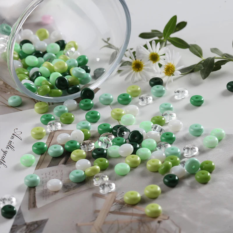 50/100 stücke 3x6mm Neue Glas Seed Bead Abacus Form Spacer Lose Perlen für DIY Schmuck Machen armband Halskette Charms Zubehör