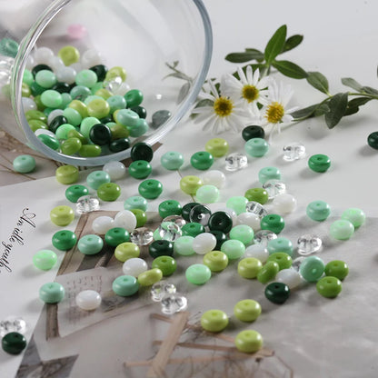 50/100 stücke 3x6mm Neue Glas Seed Bead Abacus Form Spacer Lose Perlen für DIY Schmuck Machen armband Halskette Charms Zubehör