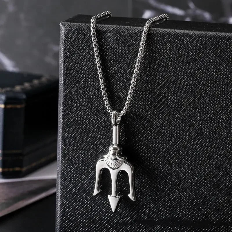 Vintage Gothic Totenkopf Jesus Kreuz Anhänger Halskette Katholischer Schmuck für Männer Punk Religiöse Amulett Halskette