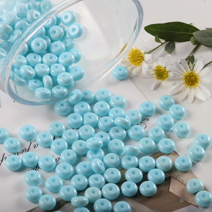 50/100 stücke 3x6mm Neue Glas Seed Bead Abacus Form Spacer Lose Perlen für DIY Schmuck Machen armband Halskette Charms Zubehör