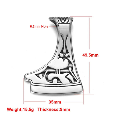Edelstahl Viking Nordischer Anhänger für Halskette DIY Zubehör Schmuckherstellung Erkenntnisse Männer Charm Supplies Punk Axt