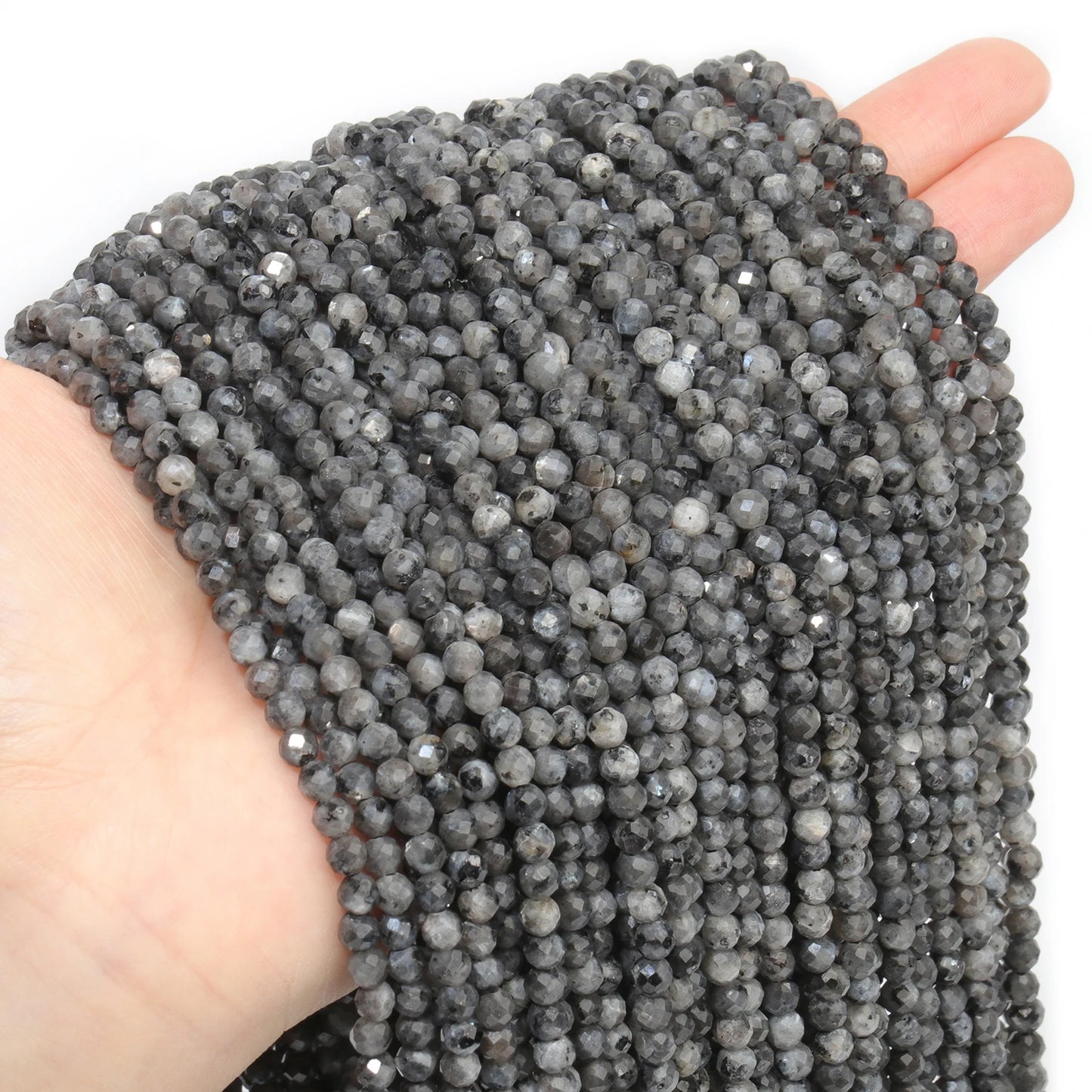 2 3 4mm 15" natürliche afrikanische Smaragdperle kleine facettierte Steine runde lose Steinperlen für DIY Armband Halskette Schmuckherstellung
