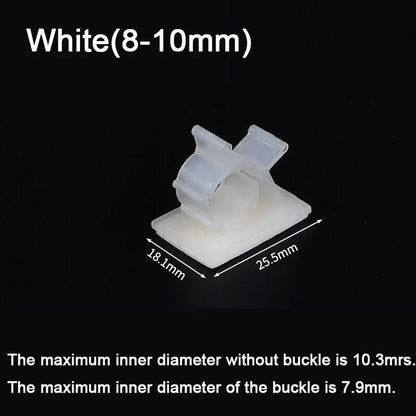 20 Stück Nylon selbstklebende Verkabelung Kabelbinder Befestigung Sitz Desktop Finishing Netzwerkkabel