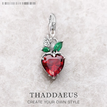 Charm-Anhänger Erdbeere 925er Sterlingsilber Romantisches Geschenk Schmuck Accessoires für Frauen