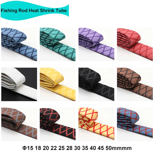 /5pcs rutsch feste Angelrute Schrumpf schlauch abdeckung 15 18 20 22 25 28 30 35 40 45 50mm Griff schützen wasserdichte Angelrute koffer