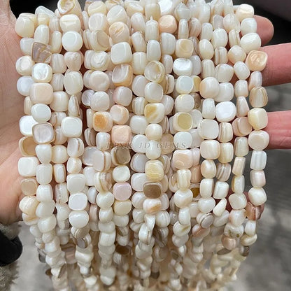 Natürliche Shell Perlen Unregelmäßige Form Glatte Perlen Lose Spacer Perlen Für Schmuck Machen Diy Ohrringe Halskette Zubehör Erkenntnisse
