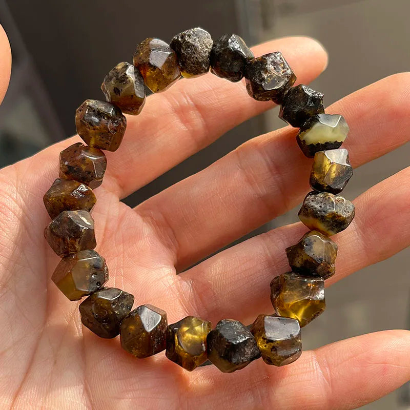 Natürliche Bernstein-Armbänder als Geschenk, einzigartige coole schwarze Perlen, original medizinischer Spezialstein, 2026, neuer Diy-Heilschmuck im Großhandel