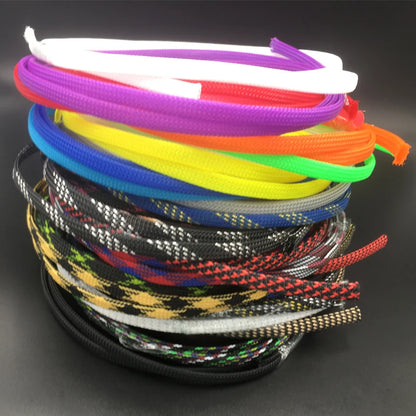 4mm Golden Clear Colorful High Density Mesh Guard RC Car Expandable Nylon Snakeskin Braid PET Protect Sheath Wire Cable Sleeve